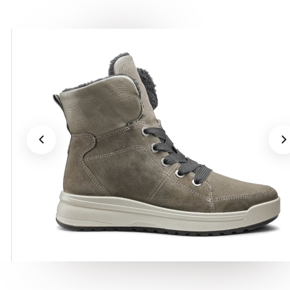 Ara Albany Hydrophobic Lace Up Zip Up Boots Size 7 Like New Water Repellent